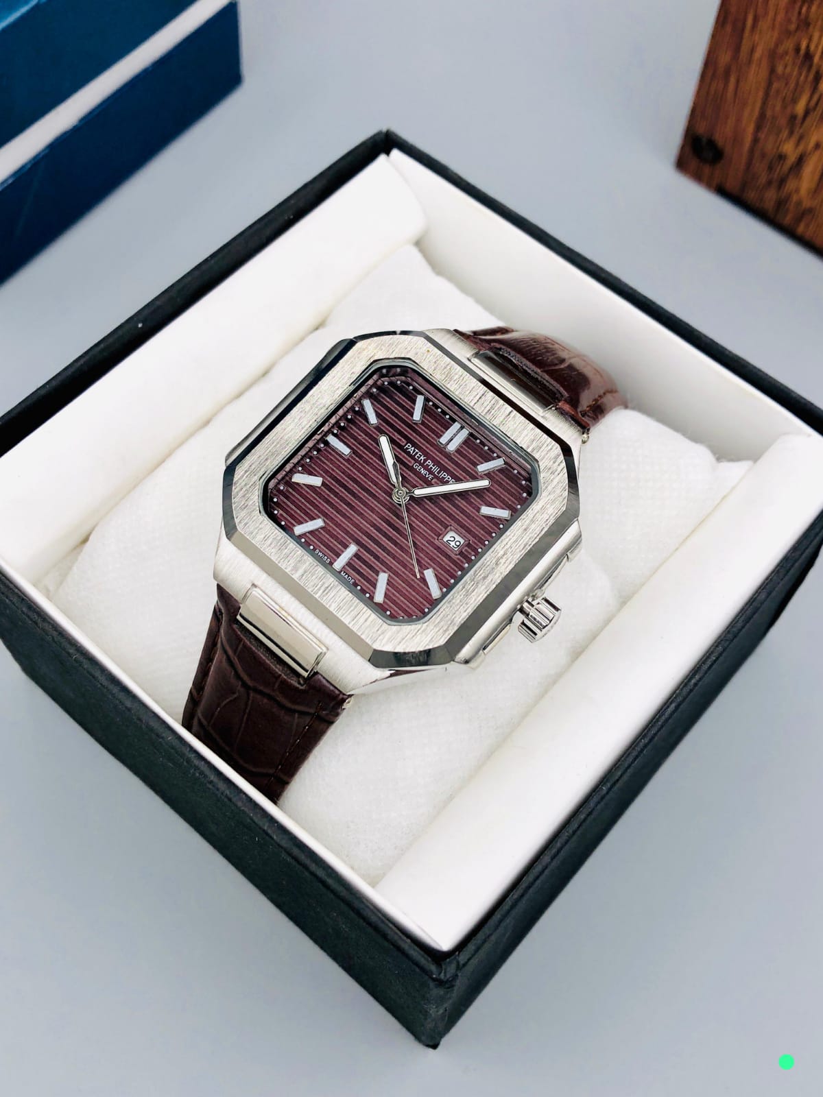 Patek Phillipe Square Leather Strap