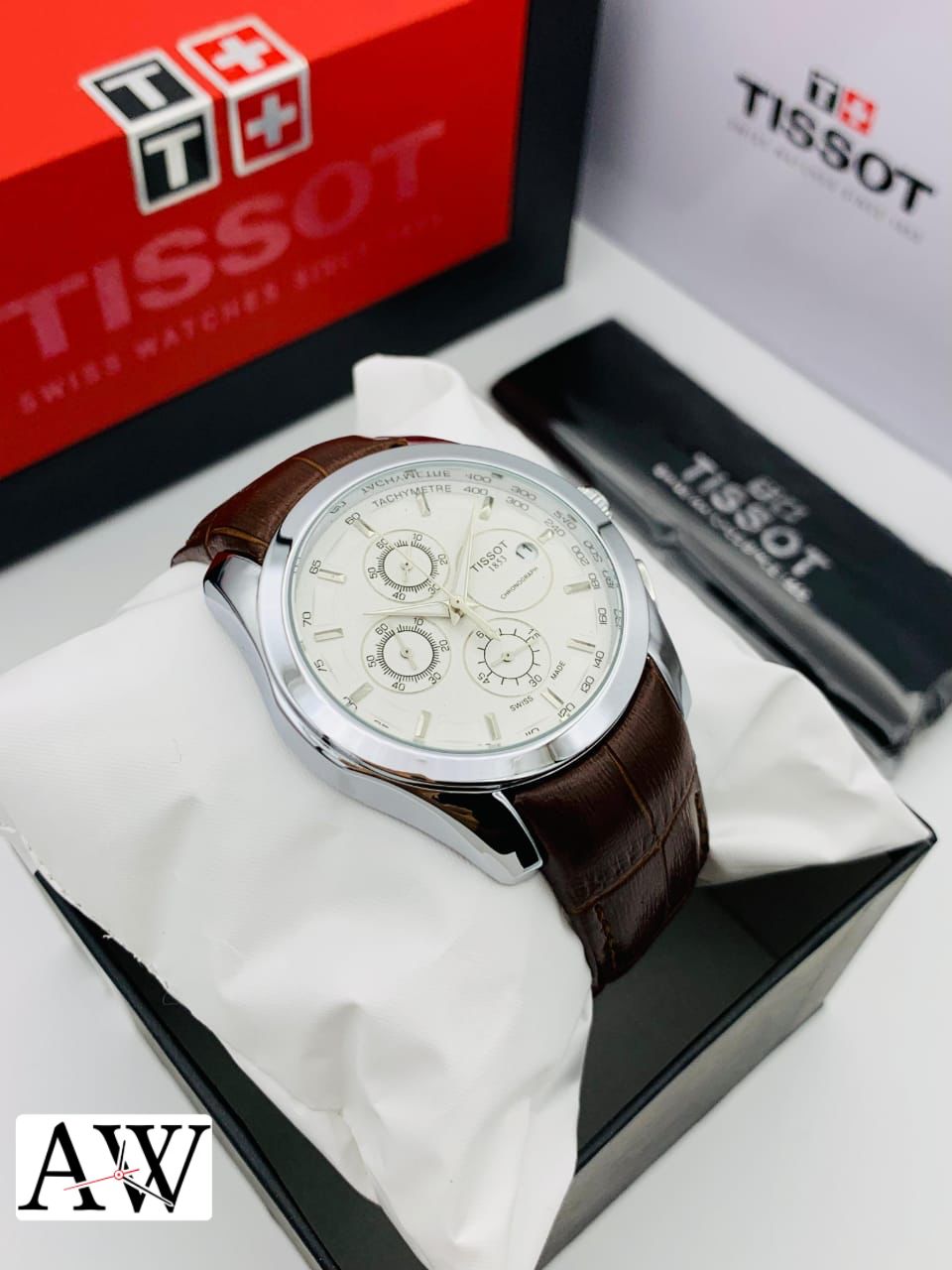 Tissot 1853 Chronograph Tachymeter Leather Strap