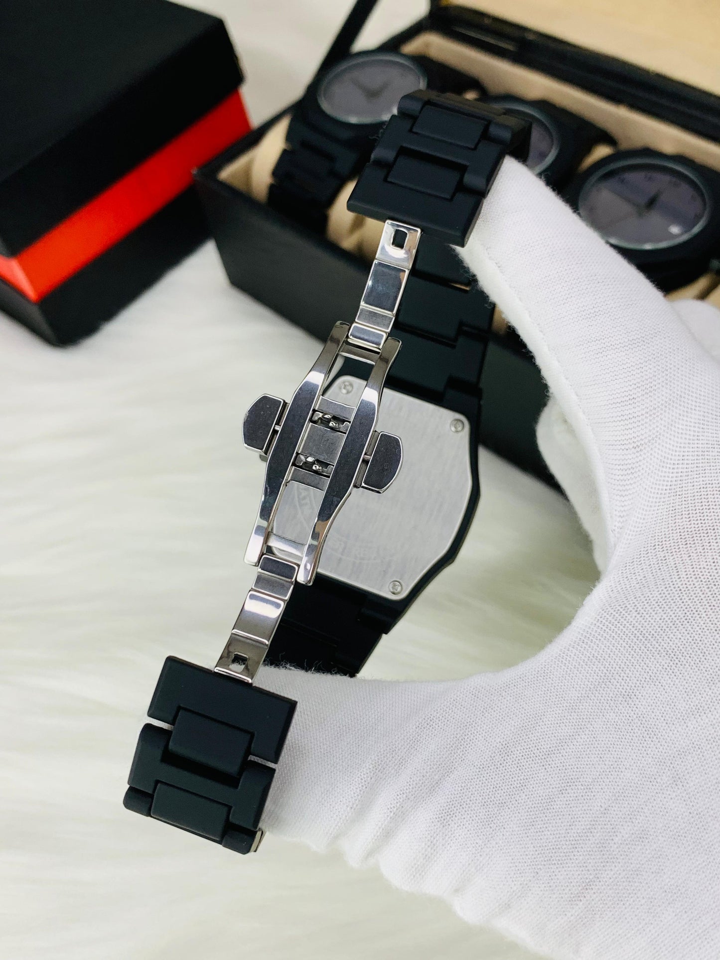 Black Arabic Aura Watch Steel
